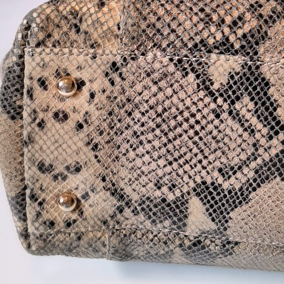 Michael Kors Jet Set Snake Print Python Leather Tote Bag - Picture 6 of 13